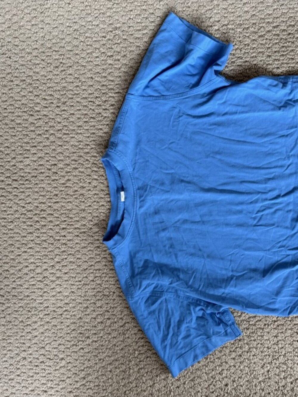 Lululemon All Yours Organic Cotton Cropped T-Shirt Pool Party Blue S